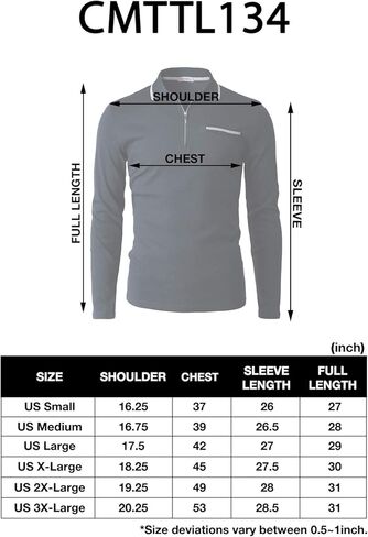 قميص بولو رجالي كاجوال بمقاس نحيف من H2H، تصميم أساسي خفيف الوزن وأكمام طويلة in Kuwait