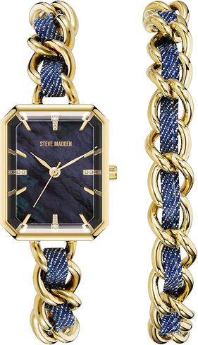 Steve Madden Women's Chain Watch and Bracelet Set in Saudi Arabia