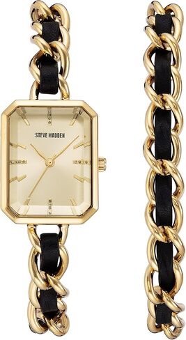 Steve Madden Women's Chain Watch and Bracelet Set in Saudi Arabia