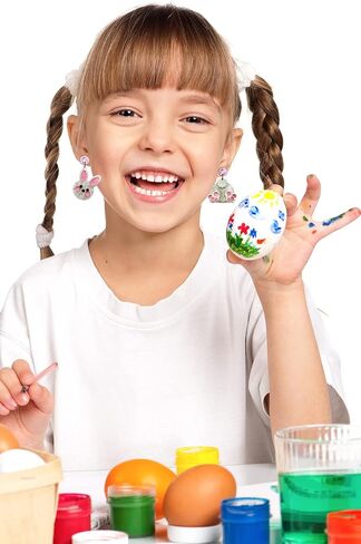 أقراط متدلية لعيد الفصح للنساء، أقراط متدلية على شكل أرنب بيض لطيف، أقراط أكريليك أرنب عيد الفصح، هدايا إكسسوارات عيد الفصح للفتيات المراهقات في العطلات in Saudi Arabia