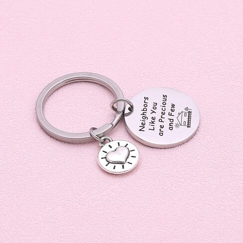 ASANHAO Neighbor Gift New Home Gift Friendship Keychain New Neighbors Friendship Gift Housewarming Keychain Neighbor Jewelry Neighbor Keychain General in Saudi Arabia