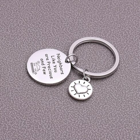 ASANHAO Neighbor Gift New Home Gift Friendship Keychain New Neighbors Friendship Gift Housewarming Keychain Neighbor Jewelry Neighbor Keychain General in Saudi Arabia