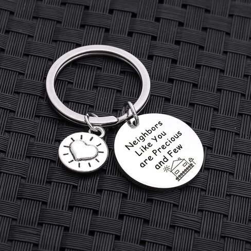 ASANHAO Neighbor Gift New Home Gift Friendship Keychain New Neighbors Friendship Gift Housewarming Keychain Neighbor Jewelry Neighbor Keychain General in Saudi Arabia