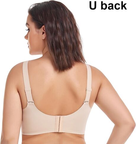 PRETTYWELL Front Closure Bras for Women no Underwire Padded Wireless Comfort Full Coverage Bra with Support Mastectomy Bra in Kuwait