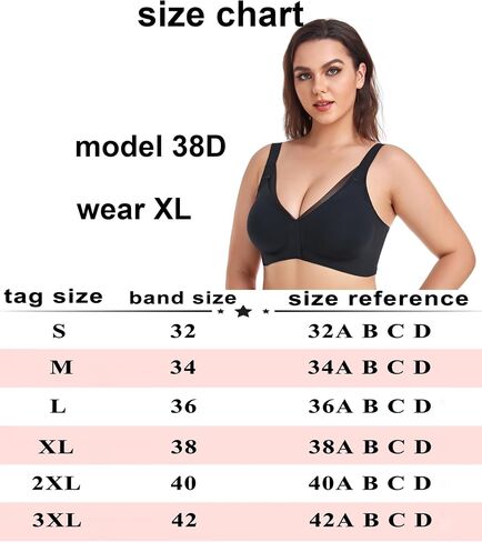 PRETTYWELL Front Closure Bras for Women no Underwire Padded Wireless Comfort Full Coverage Bra with Support Mastectomy Bra in Kuwait