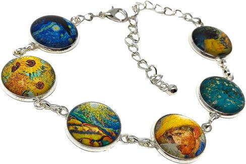 Van Gogh Famous Art on Link Bracelet, Medium, no gemstone in Kuwait