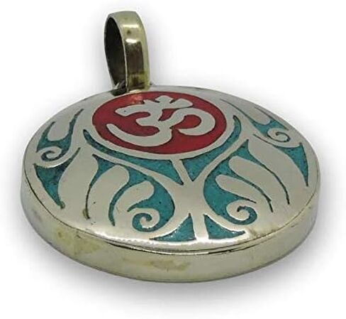 Handmade Tibetan Turquoise, Coral, Lapis Om Pendant From Nepal in Saudi Arabia