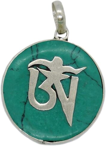 Handmade Tibetan Turquoise, Coral, Lapis Om Pendant From Nepal in Kuwait
