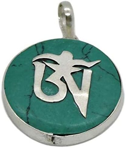 Handmade Tibetan Turquoise, Coral, Lapis Om Pendant From Nepal in Kuwait