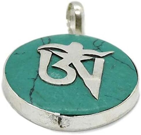 Handmade Tibetan Turquoise, Coral, Lapis Om Pendant From Nepal in Kuwait