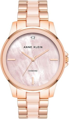 Anne Klein Women's Genuine Diamond Dial Ceramic Bracelet Watch, AK/4120 in Saudi Arabia