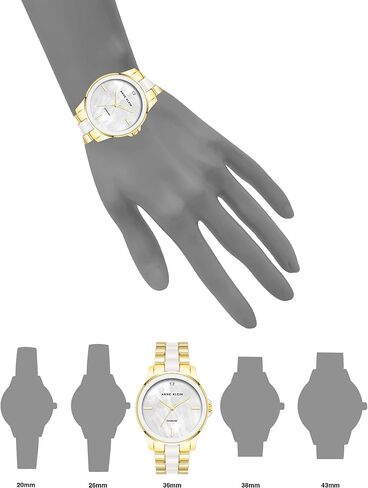 Anne Klein Women's Genuine Diamond Dial Ceramic Bracelet Watch, AK/4120 in Saudi Arabia