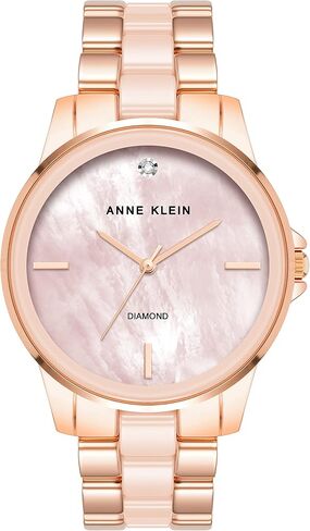 Anne Klein Women's Genuine Diamond Dial Ceramic Bracelet Watch, AK/4120 in Saudi Arabia