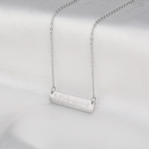Holy rose Reputation Necklace Fearless Speak Now Music Lover Gift Singer Gifts Song Inspired Fans (midnight) in Saudi Arabia