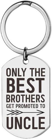 Only The Best Brothers Get Promoted to Uncle Keychain, Uncle Pregnancy Announcement Gift for Uncle to Be Gifts, Uncle Christmas Gifts for Uncles Birthday in Saudi Arabia