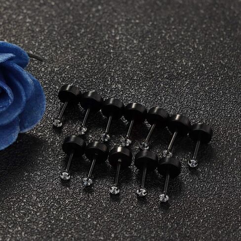 الفولاذ المقاوم للصدأ 2 مم تشيكوسلوفاكيا أقراط للرجال النساء 18G الغضروف أقراط مسمار ثقب صغير مكعب زركونيا أقراط مسمار أقراط صغيرة المسمار شقة الظهر مجموعة الأقراط in Kuwait