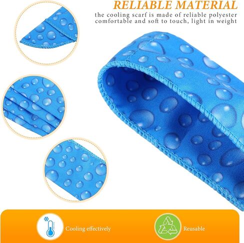 10 Pieces Ice Cooling Scarf Cool Scarf Neck Wrap Bandana Ice Scarf Cooling Scarf Wrap Cooling Neck Scarf Ice Scarf Neck Wrap Summer Neck Wrap Bandana Cooling Scarf for Neck Summer Outdoor Activities in Saudi Arabia