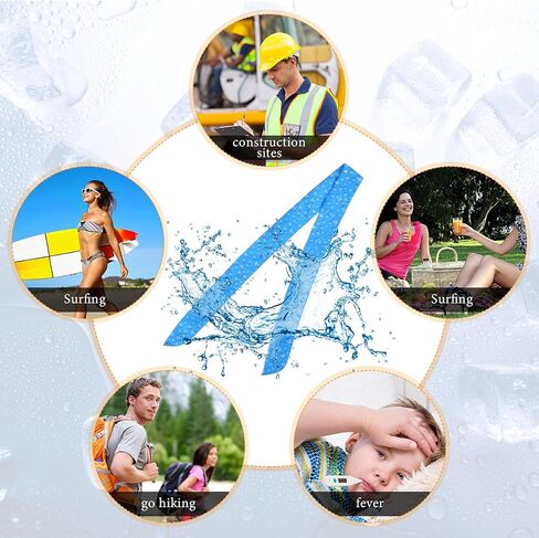 10 Pieces Ice Cooling Scarf Cool Scarf Neck Wrap Bandana Ice Scarf Cooling Scarf Wrap Cooling Neck Scarf Ice Scarf Neck Wrap Summer Neck Wrap Bandana Cooling Scarf for Neck Summer Outdoor Activities in Saudi Arabia