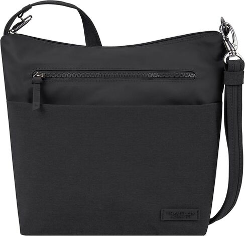 Travelon Classic, Black & Anti-Theft Cross-Body Bucket Bag, Black, One Size in Saudi Arabia