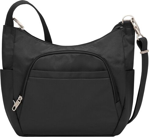 Travelon Classic, Black & Anti-Theft Cross-Body Bucket Bag, Black, One Size in Saudi Arabia