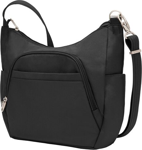 Travelon Classic, Black & Anti-Theft Cross-Body Bucket Bag, Black, One Size in Saudi Arabia