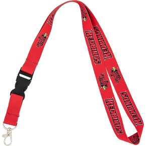 Desert Cactus Illinois State University Lanyard Redbirds ISU Car Keys ID Badge Holder Keychain Detachable Breakaway Snap Buckle (Red)