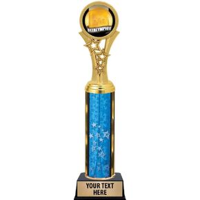 Beerlympics Trophies, 11" Blue Stars Beerlympics Trophy Award, Free Engraving Prime