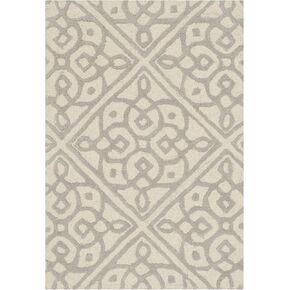 SAFAVIEH Cambridge Collection Accent Rug - 2' x 3', Ivory & Grey, Handmade Trellis Wool, Ideal for High Traffic Areas in Entryway, Living Room, Bedroom (CAM731Q)