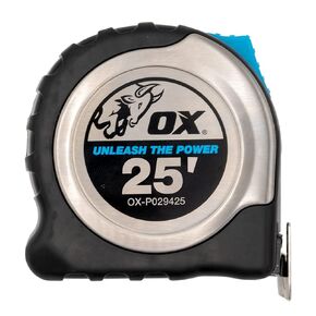 OX Tools Tape Measure 25 ft Pro Stainless Steel Auto Locking Measuring Tape, Tough Shock Proof Casing & smooth retrieval, OX-P029425 in Kuwait