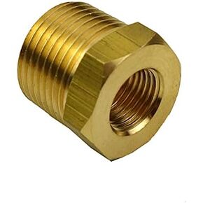 3 Pcs Brass Hex Bushing Reducer Adapter 1/2" BSPT Male x 3/8" NPT Female