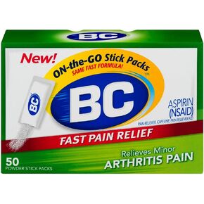 Bc Arthritis Formula Pain Reliever Powders 50 ea (Pack of 6)