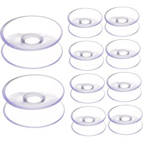 Luxshiny 10pcs Dining Table Suction Cup Suction Cups for Glass Desk Suction Cups Powerful Sucker Hook Bathing Tether Suction Cup Clear Clothes Hangers Dual Side Suction Cups Heavy Pallet