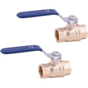 LD Valve- 1/2-in FPT Full Port Threaded Brass Ball Valve in LF Brass (2-Pack)