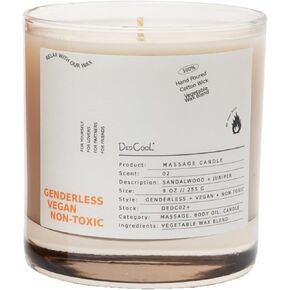 DedCool - 01 Taunt Massage Soy Wax Candle, Moisturizing Body Oil Candles for Women, Men & Romantic Couples, Sensual Massage Candle for Date Night, Essential Oil, Clean, Non-Toxic (9 oz | 255 g)