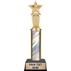 11" Recognition Star Trophies, Gold Star Trophy with Custom Engraving and Perfect for Employee Appreciation Awards Prime