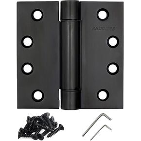 Automatic Self-Closing Door Hinges Stainless Steel 4" x 4" (Inch),Spring Hinge Heavy Duty Hinges Interior Home Fire Exterior Pantry Basement Front Door Hinges, UL Listed 2 Pack