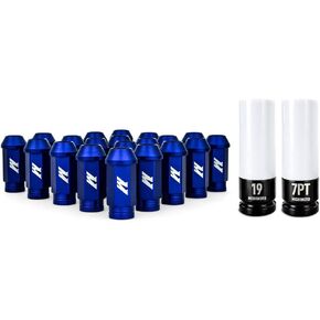 Mishimoto Aluminum Locking Lug Nuts 1/2 X 20, 23pc Set, Blue