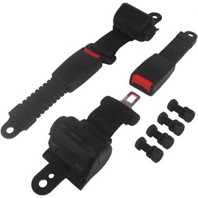 Golf Cart Seat Belts Retractable 47.64" Universal Seat Belts for Golf Cart EZGO TXT RXV, Yamaha, Club Car(2 Sets)