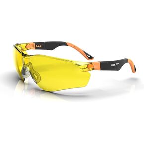 DEX FIT Safety Glasses SG210, Z87 Eye Protection, Anti-Fog & Scratch Resistant, Adjustable for Women and Men, UV Protection (Black & Blue Frame, Clear Lens)