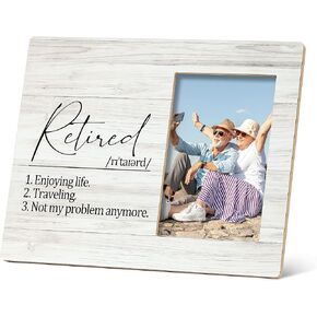 Retired Definition Picture Frame,Happy Retirement 10×8 inch Tabletop Photo Frame Frames for Coworker Boss Women Men Teachers Nurse Mom,Going Away Gifts for Boss,Retirement Appreciation Gifts