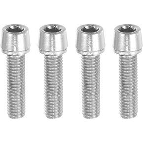 مسامير مدببة لجذع دراجة MTB دراجة متينة M5x20mm غطاء رأس المقبس مسامير صواميل فولاذية فضية اللون (مجموعة من 4) in Kuwait