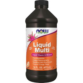 NOW Foods Supplements, Liquid Multi, Tropical Orange Flavor, Fast Absorption, with Added Phytonutrients, 16-Ounce
