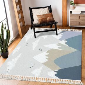 Rug cute sleeping sheep moon clouds good night Perfect Scandinavian Chic Area Rug Washable Hallway Runner Rug Minimalist Home Decor for Living Room Bedroom nursery Playroom Classroom