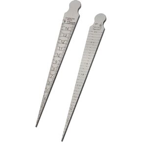 1-15mm 1/32-5/8 Stainless Taper Welding Gauge Inch & Metric 2PK