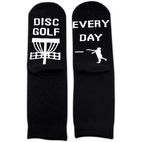 TSOTMO 2 Pairs Disc Golf Socks Disc Golfing Gift Sport Design Socks For Disc Golf Fans Golfing Gift For Golf Player