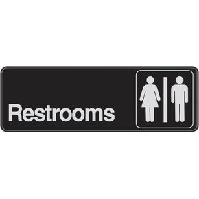 Hillman 848635 No Soliciting Self Adhesive Sign, Black and White Plastic, 3x9 Inches 1-Sign