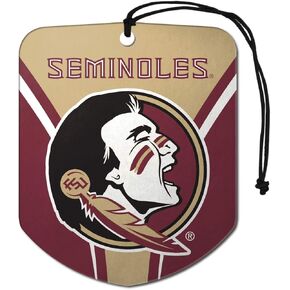 Florida State University Air Freshener 2-pk 2.75" x 3.5" - "Seminole" Logo & Wormark