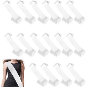 16 قطعة وشاح أبيض وشاح ساتان فارغ 2024 وشاح لتزيين المواكب العليا لحفلات التخرج وحفلات الزفاف لوازم ذاتية الصنع in Kuwait