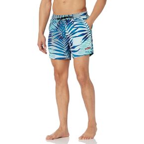 HUGO Men's Standard Tropical Leaf Swim Trunk