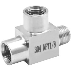 1 حزمة 304 تركيب أنابيب الفولاذ المقاوم للصدأ الشارع المحملة الذكور تشغيل المحملة 1/8 "NPT ذكر ، 1/8" NPT أنثى ، 1/8 "NPT أنثى
